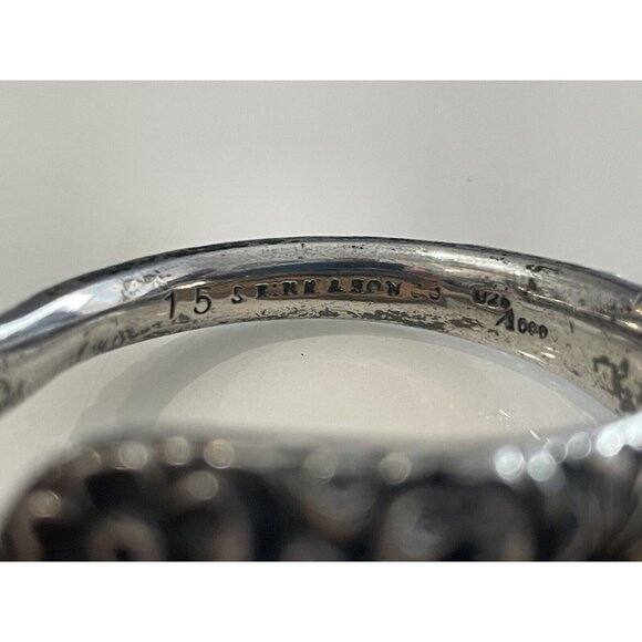 RARE ANTIQUE REPOUSSE KIRK STERLING SILVER BABY Reverse BENT SPOON NO MONO 1896 - Picture 5 of 7